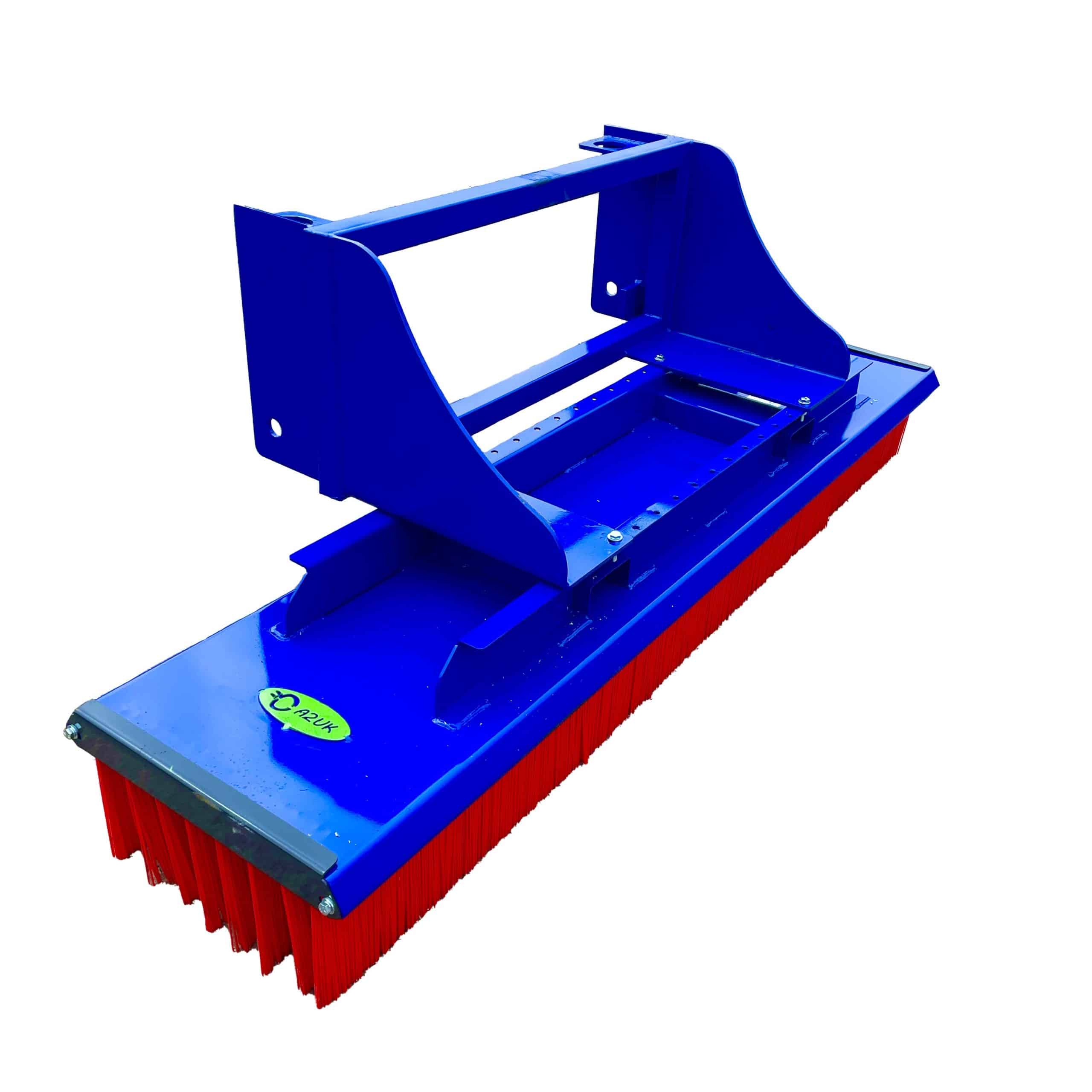 Excavator / Forklift Sweeping Brush Attachment With Pin and Cone Head Bracket
